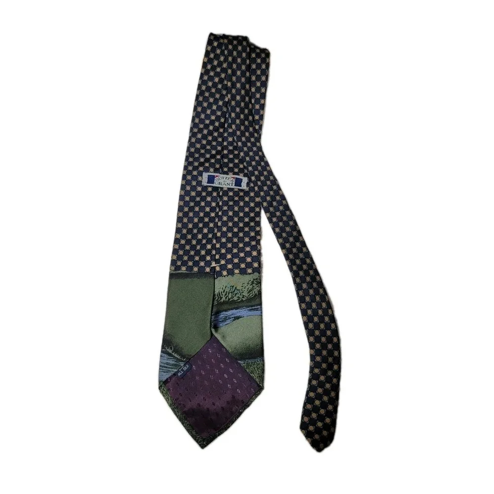 Vintage Sutter & Grant Neck Tie Man Golfing Silk Made In USA